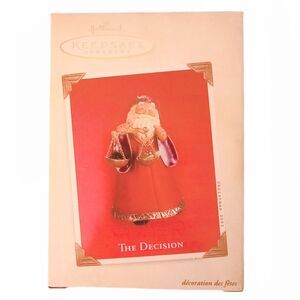 NEW Hallmark Keepsake Santa The Decision Ornament 2003 Naughty Or Nice
